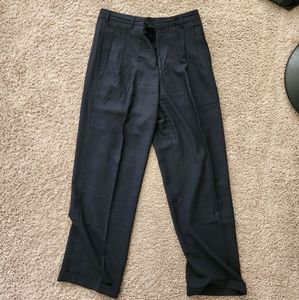 DKNY Men's Black Dress 100% Wool Pants Size 34